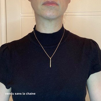 Pendentif flûte traversière - Plaqué or