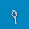 Pendentif patineuse biellman - Argent massif - vue V2