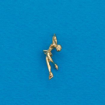 Pendentif patineuse cambrée - Plaqué or