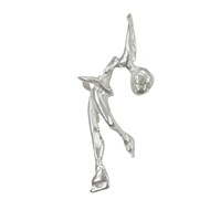 Pendentif patineuse cambrée - Argent massif