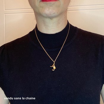 Pendentif gymnastique rythmique GR gymnaste ballon éditionII - Plaqué or