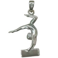 Pendentif GAF gymnaste poutre - Argent massif