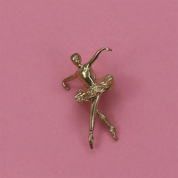 Pendentif danseuse sur les pointes - Plaqué or