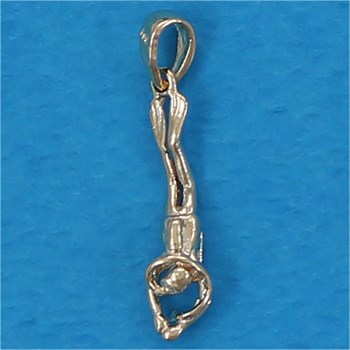 Pendentif plongeur - Plaqué or