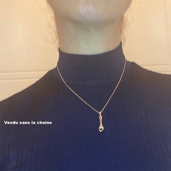 Pendentif plongeur - Plaqué or