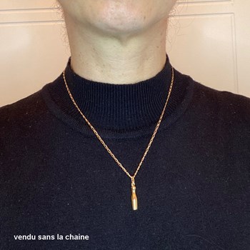 Pendentif quille de bowling - Plaqué or