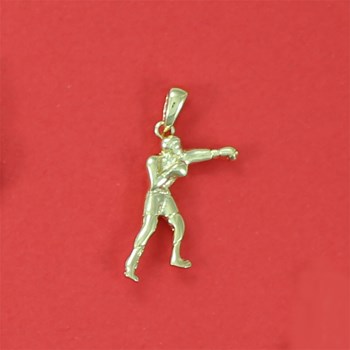 Pendentif boxeur - Plaqué or