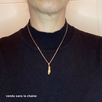 Pendentif chausson de danse - Plaqué or