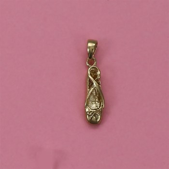 Pendentif chausson de danse - Plaqué or