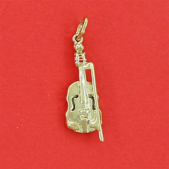 Pendentif violon et archet - Plaqué or