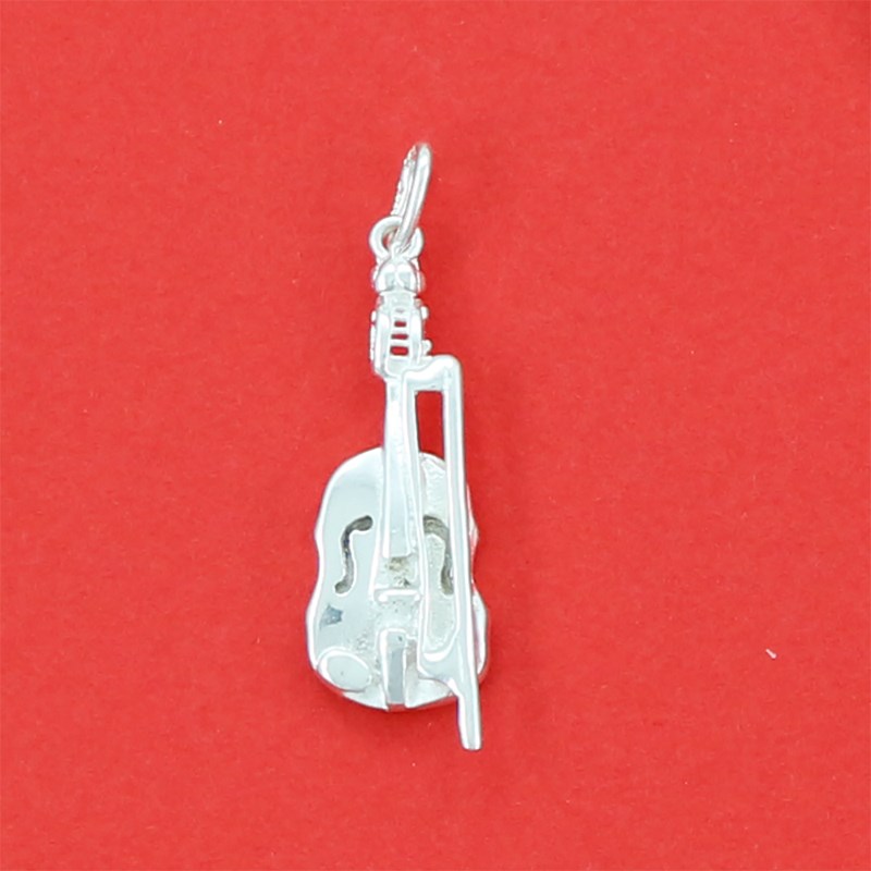 Pendentif violon et archet - Argent massif - vue 3