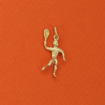 Pendentif joueur de tennis - Plaqué or