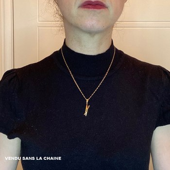 Pendentif canoe kayak - Plaqué or