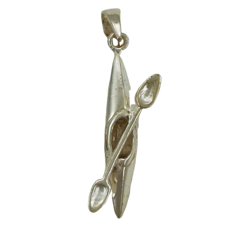 Pendentif canoe kayak - Argent massif