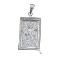 Pendentif table de billard français - Argent massif