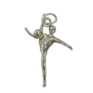 Pendentif gymnastique GR gymnaste ballon édition I - Argent massif