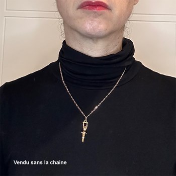 Pendentif GAF gymnaste barres asymétriques - Plaqué or