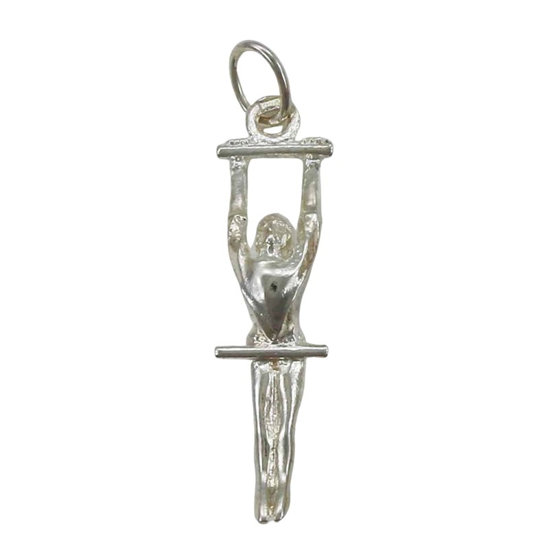 Pendentif GAF gymnaste barres asymétriques - Argent massif