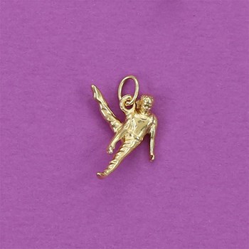 GAM gymnast on floor pendant - Gold-plated