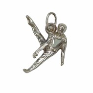 Pendentif GAM gymnaste au sol - Argent massif
