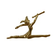 Pendentif twirling bâton saut - Plaqué or