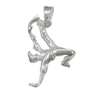 Pendentif danseur de hip hop - Argent massif