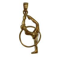 Pendentif gymnastique GR 'EXPRESSION' cerceau - Plaqué or