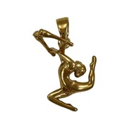 Pendentif gymnastique Gr 'EXPRESSION' massues - Plaqué or