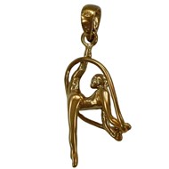 Pendentif gymnastique GR 'EXPRESSION' corde - Plaqué or