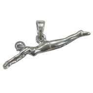 Pendentif nouvelle édition nageuse brasse - Argent massif