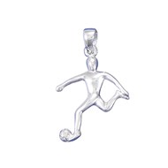 Pendentif joueur de football stylisé - Argent massif 925/1000