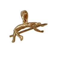 Pendentif athlétisme saut en hauteur - Plaqué or