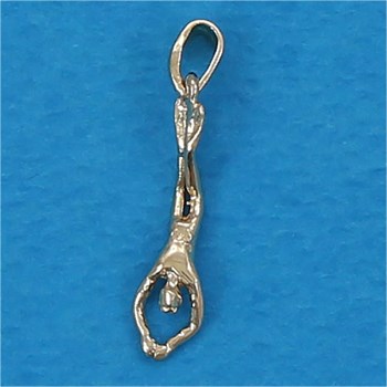 Freediving pendant pendant - Gold plated
