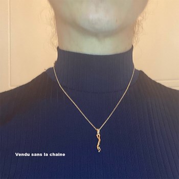 Freediving pendant pendant - Gold plated