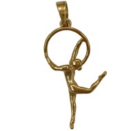 Pendentif gymnastique GR 'IMPULSION' cerceau - Plaqué or