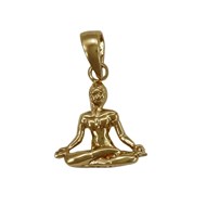 Pendentif yoga - Plaqué or