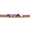 Bracelet en acier cuivré orné de cristaux Swarovski avec pierres Crystal violet et rose - vue V2