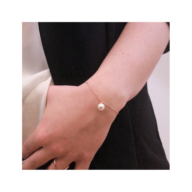 Bracelet Crystal Pearl - Or Rosé et Cristal - vue 2
