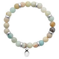 Bracelet Brillaxis perles de quartz vertes