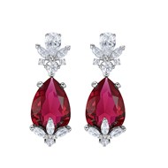 Boucles d'oreilles Louison rouges