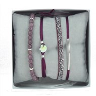 Bracelets Les Interchangeables Coffret Strassbox Fabric bordeaux