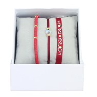Bracelets Les Interchangeables Coffret Strassbox Perles Gomme Bordeaux Golden Shadow