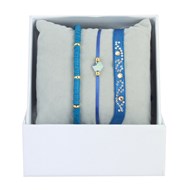 Bracelets Les Interchangeables Coffret Strassbox Perles Gomme Bleu Golden Shadow