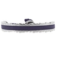 Jonc Ruban Les Interchangeables argenté
marine 4 mm blé