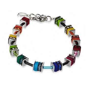 Bracelet Coeur de Lion Geocube acier multicolore