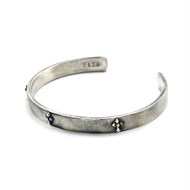 Bracelet jonc argent croix templier