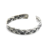 Bracelet jonc argent entrelacés