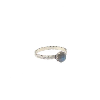 Bague  Ethnique Tikuna en Argent 925/1000 et Labradorite
