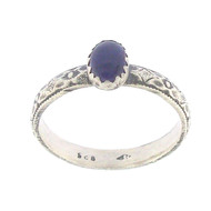 Bague Ethnique   en Argent 925/1000 et Iolite