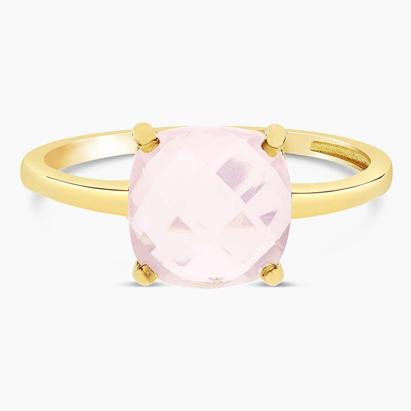 bague or jaune et quartz rose bague or jaune et quartz rose